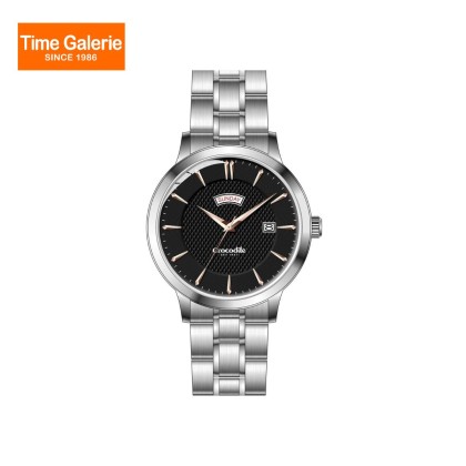 Crocodile CRDW5674.328 Silver Stainless Steel Strap Black Dial Women Watch